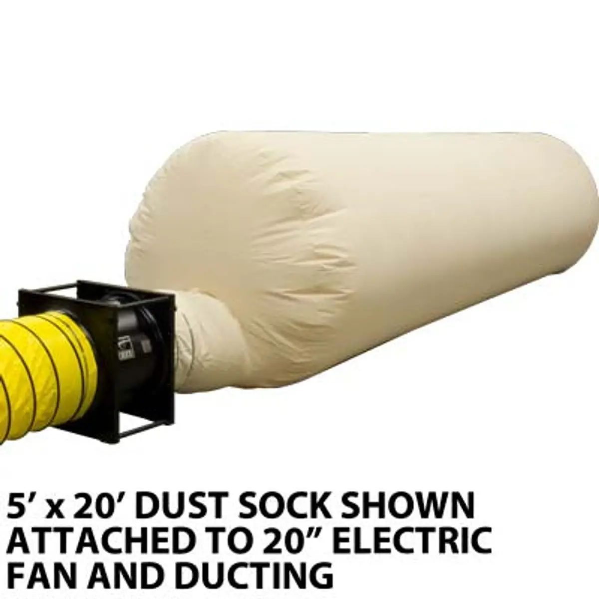 Pirate Brand - Dust Sock, 5' X 20', (Fits Up To 24" Fan) Approx. 350 Sq. Ft. Filter Area 1