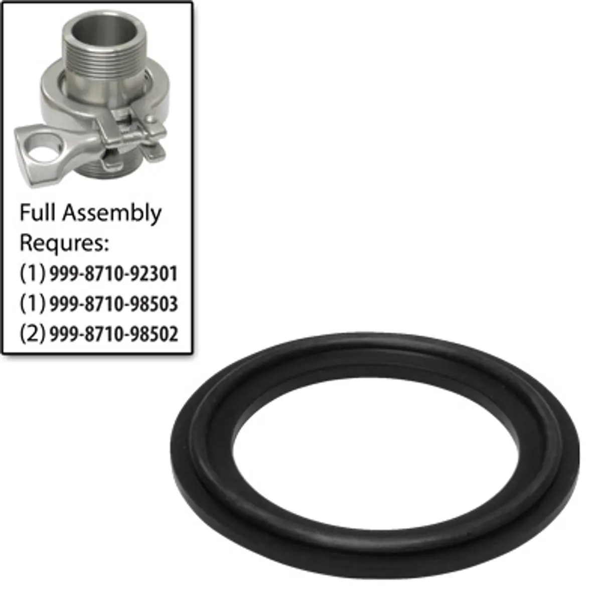 Pirate Brand - Sanitary Clamp Style, Quick Removal Coupling, O-Ring 1