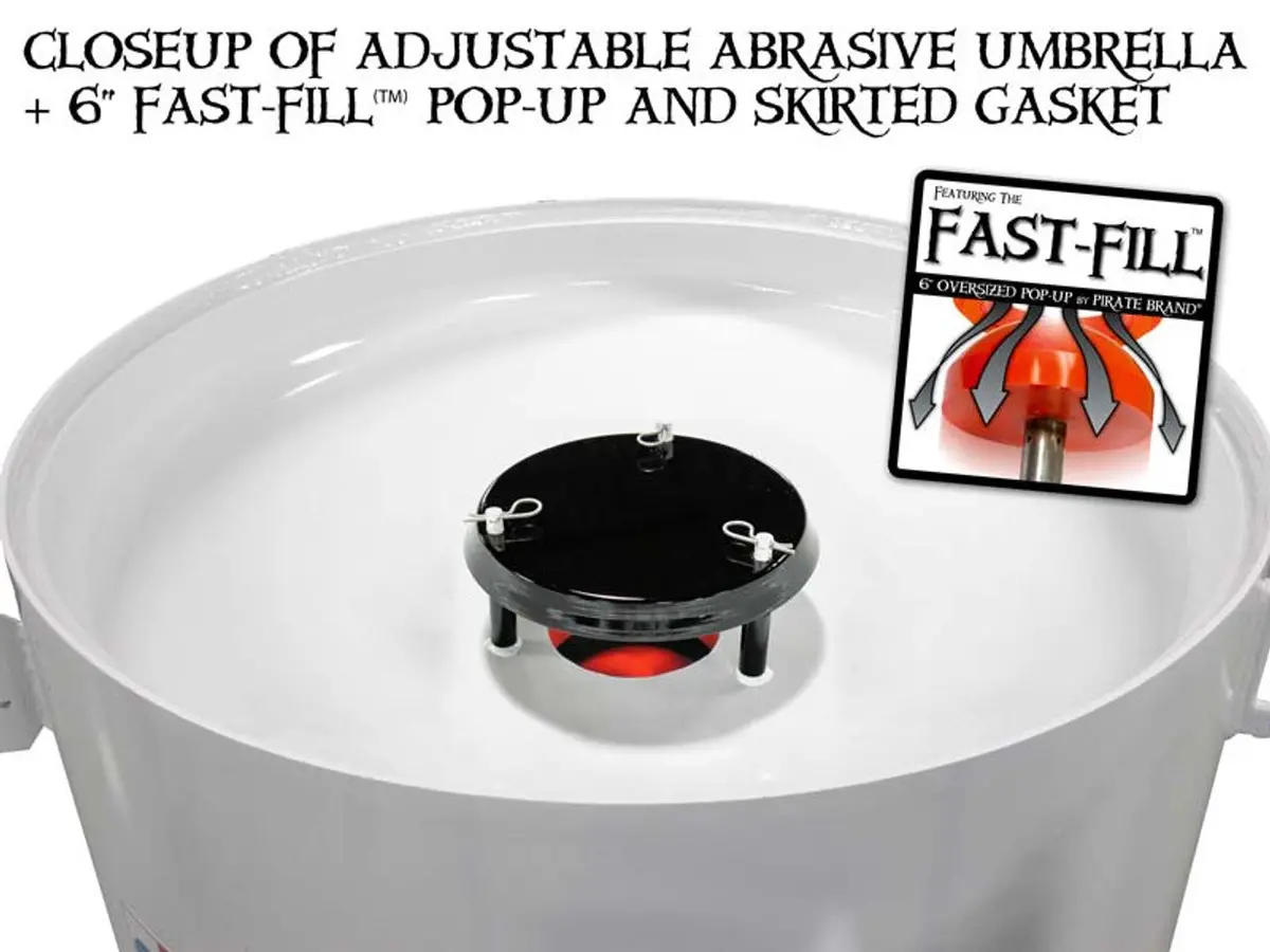 Pirate Brand, S-Series - 20 Cu Ft., Single Outlet, W/ Abrasive Cut-Off (Vessel Mounted) - Blast Pot, Stationary, Pressure Hold System, 12Vdc Electric Controls 2