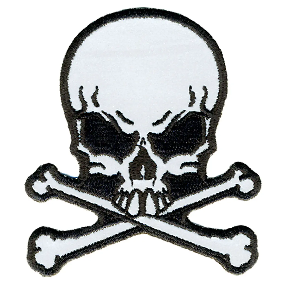 Ppb1060 Refliective Skulls N Bns 3" X 3" Patch 1