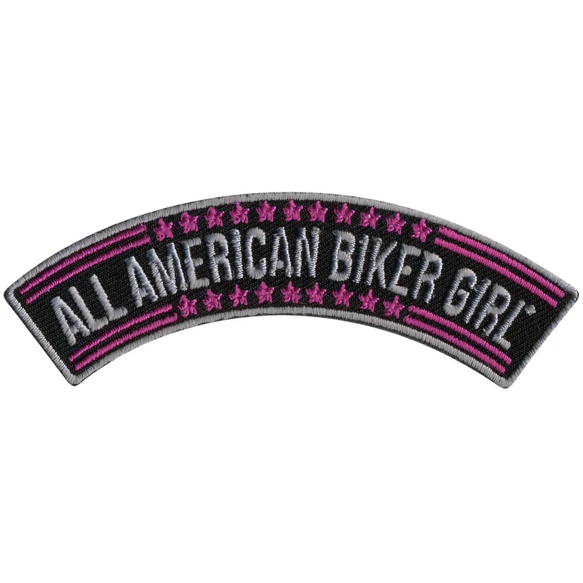 All American Biker Girl 4” X 1” Top Rocker Patch 1