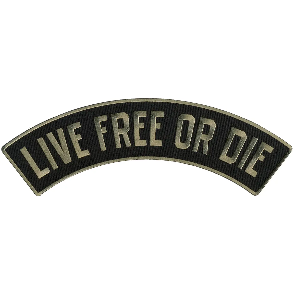 Live Free Or Die 12” X 3” Top Rocker Patch 1