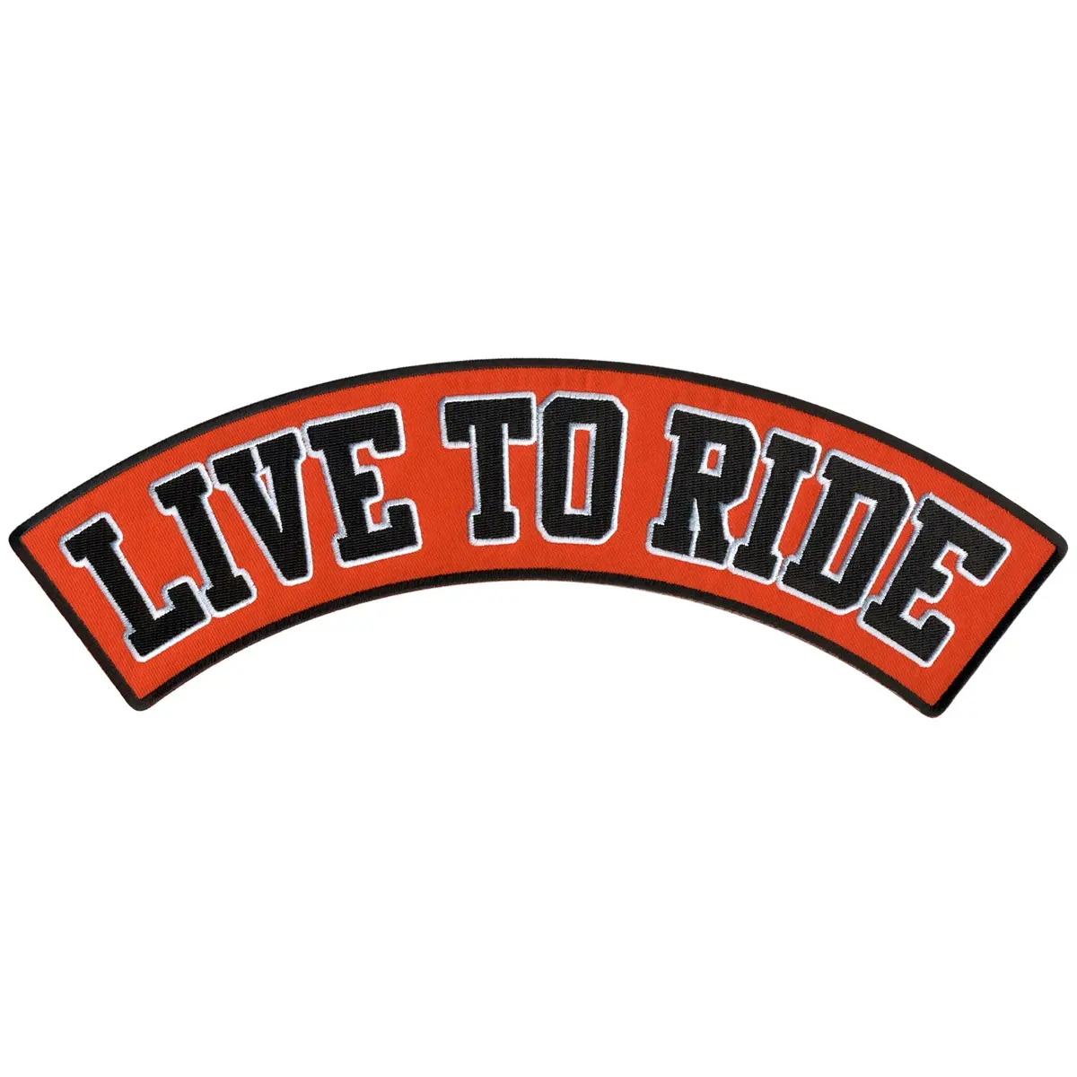 Live To Ride 12” X 3” Top Rocker Patch 1