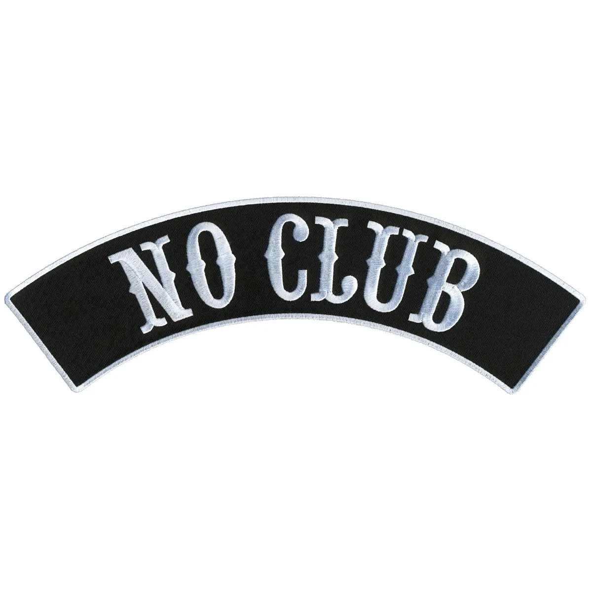 No Club 12” X 3” Top Rocker Patch 1