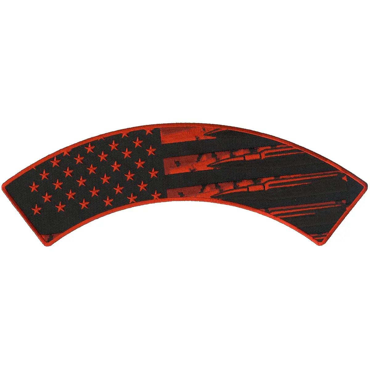Bullet Flag 12" X 3" Top Rocker Patch 1
