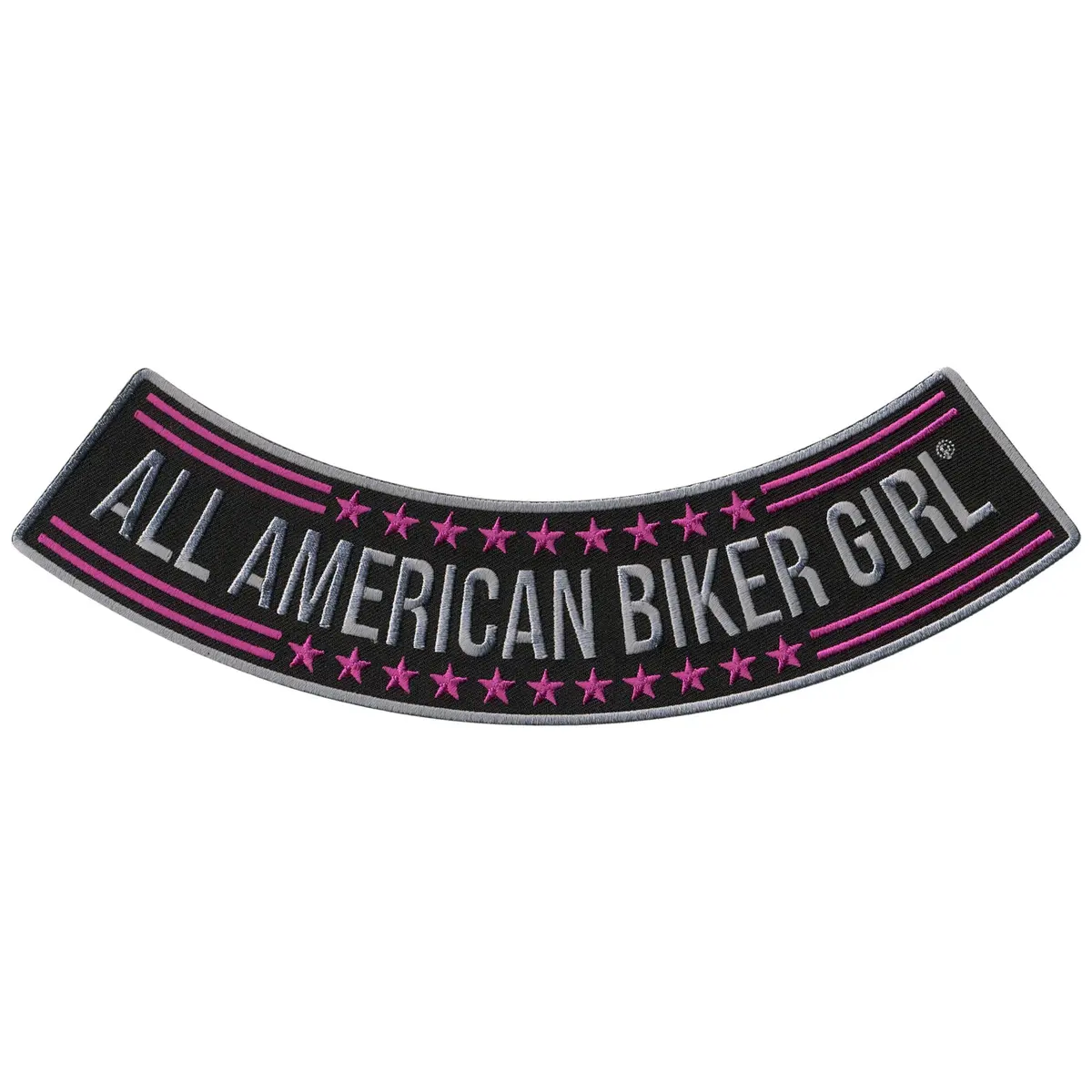 All American Biker Girl 10” X 2” Bottom Rocker Patch 1