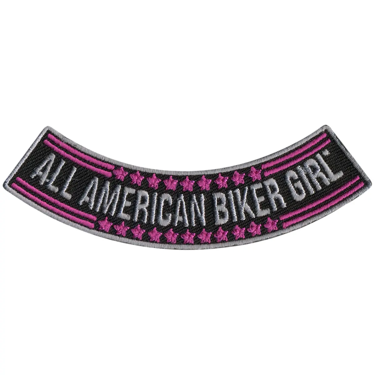 All American Biker Girl 4” X 1” Bottom Rocker Patch 1