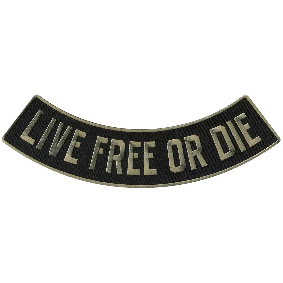 Live Free Or Die 12” X 3” Bottom Rocker Patch 1