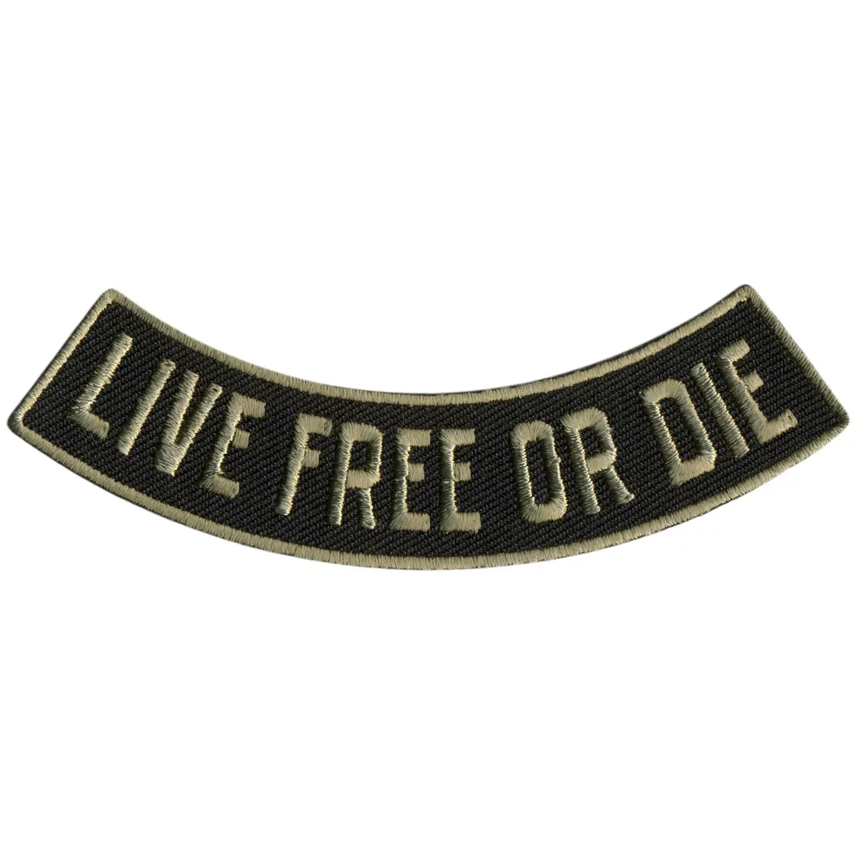 Live Free Or Die 4” X 1” Bottom Rocker Patch 1