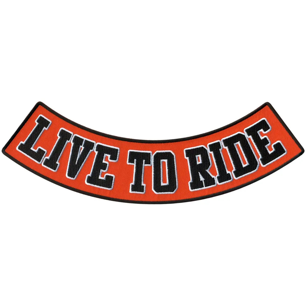 Live To Ride 12” X 3” Bottom Rocker Patch 1