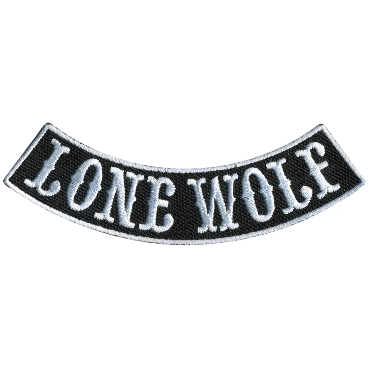 Lone Wolf 4” X 1” Bottom Rocker Patch 1