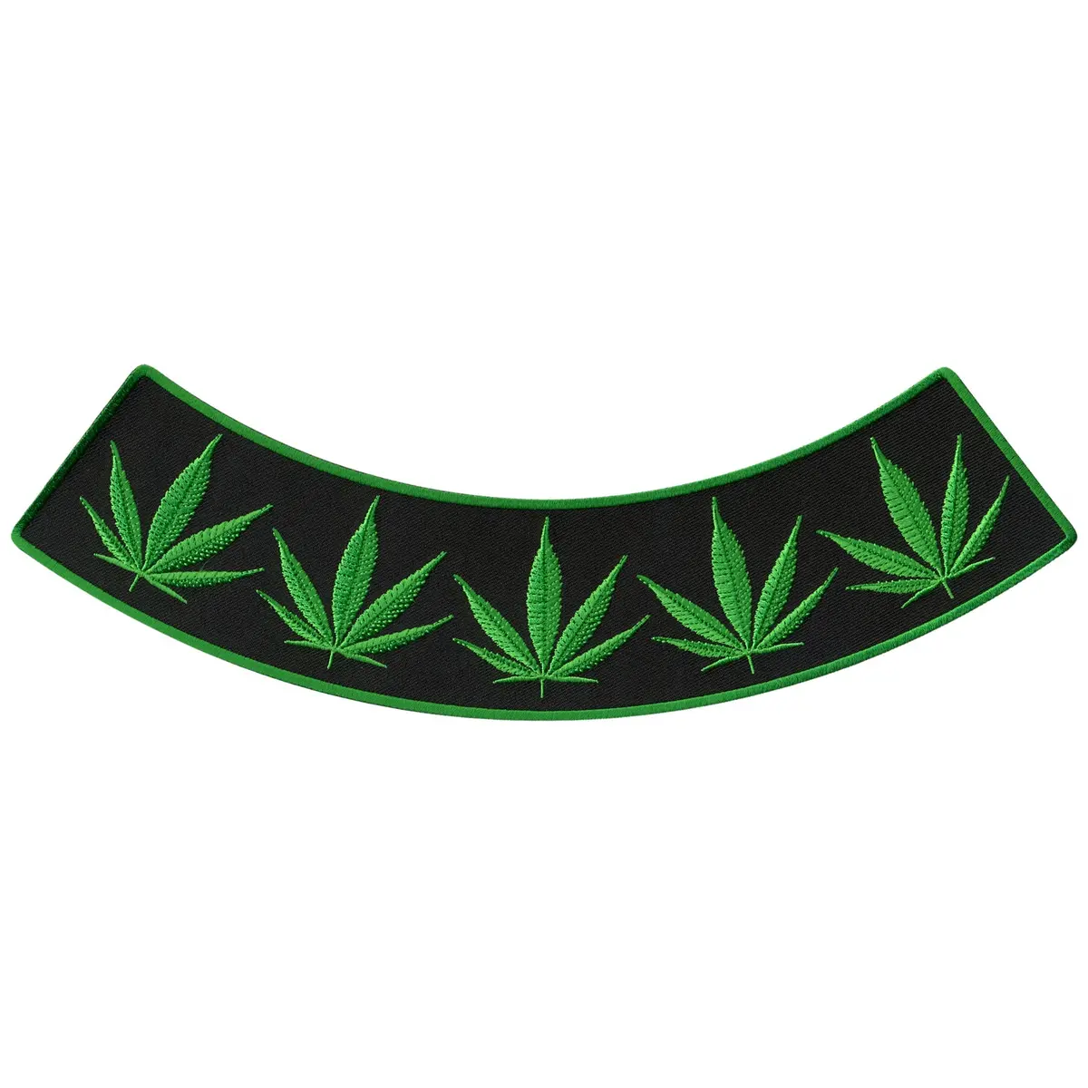 Pot Leaves 12” X 3” Bottom Rocker Patch 1