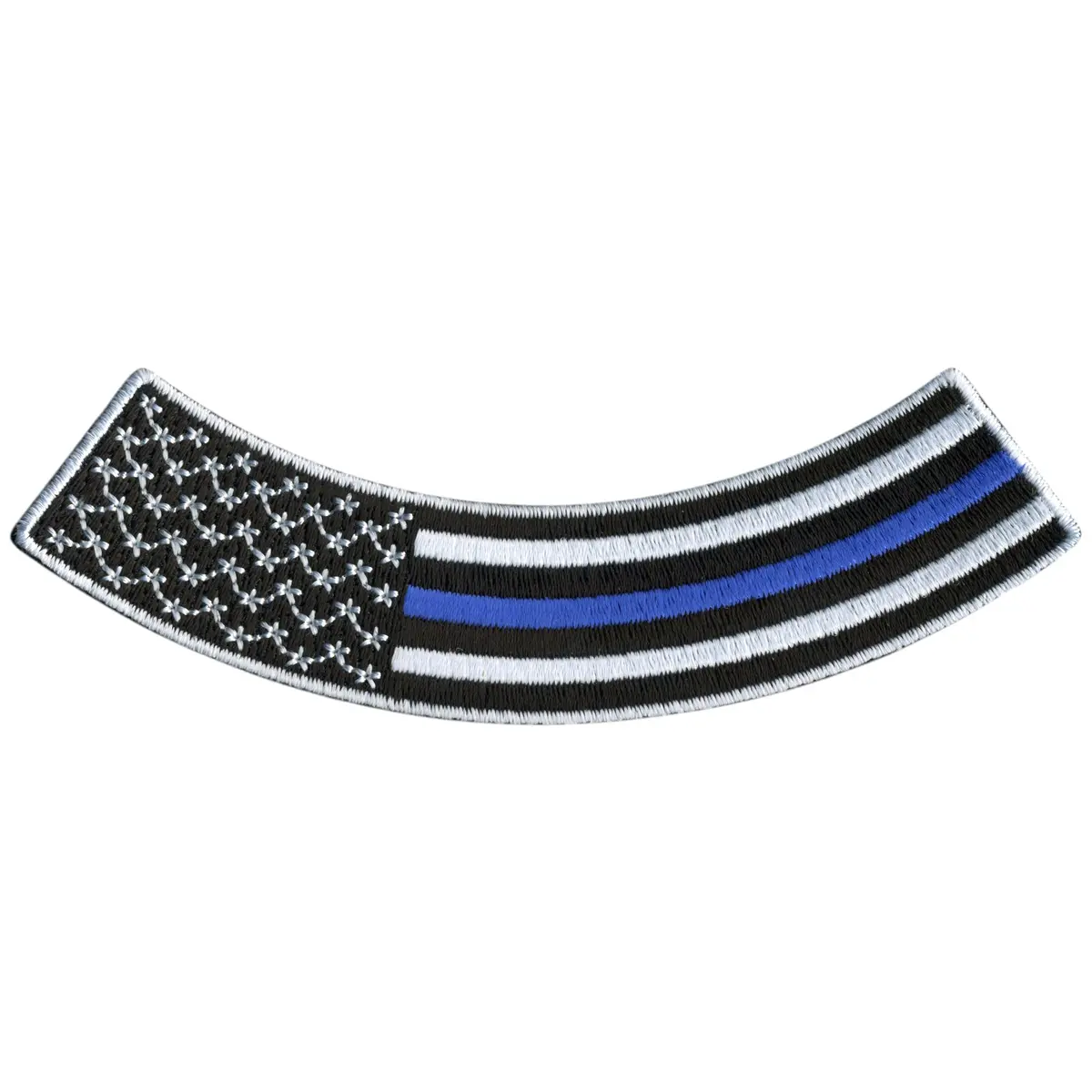 Thin Blue Line 4” X 1” Bottom Rocker Patch 1