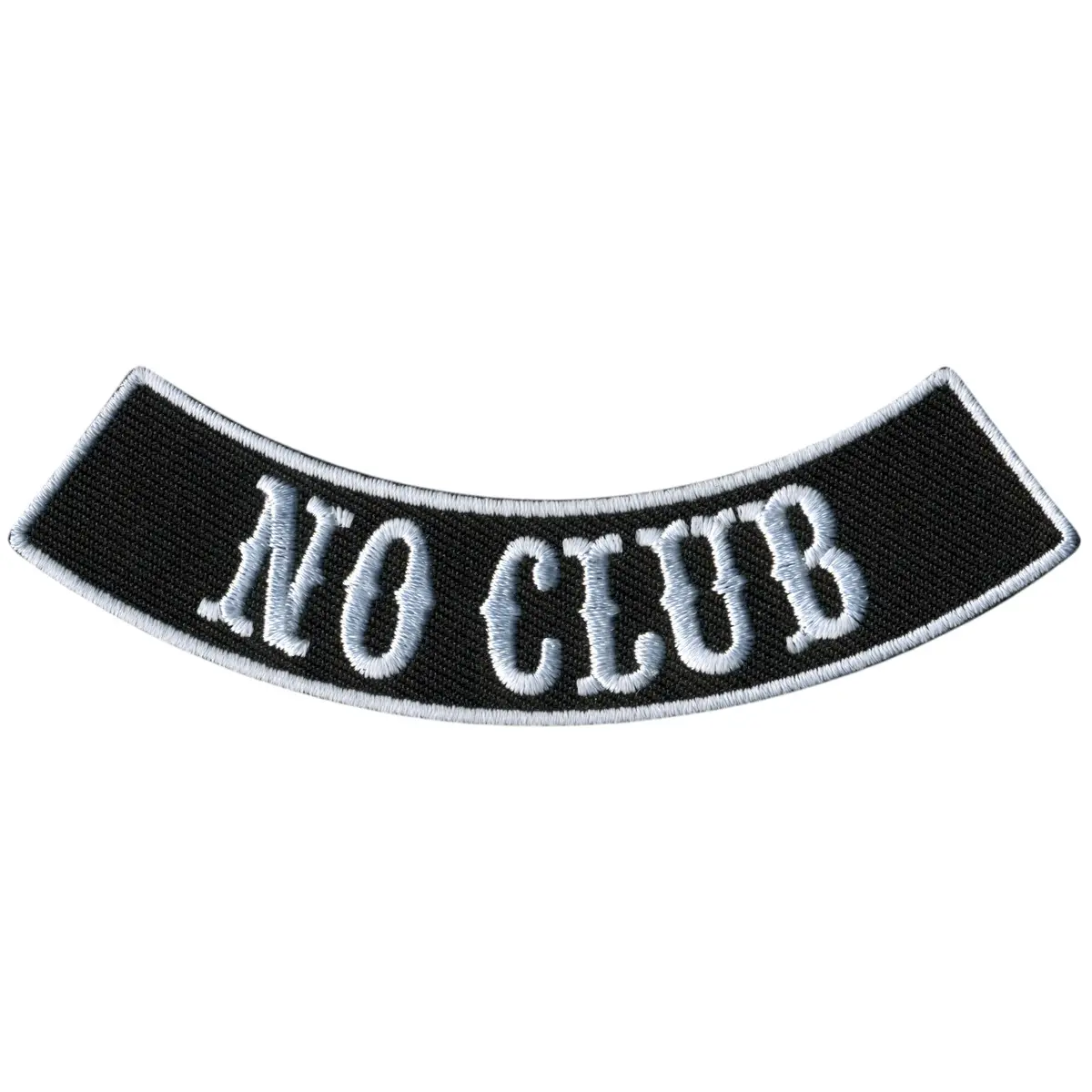 No Club 4” X 1” Bottom Rocker Patch 1