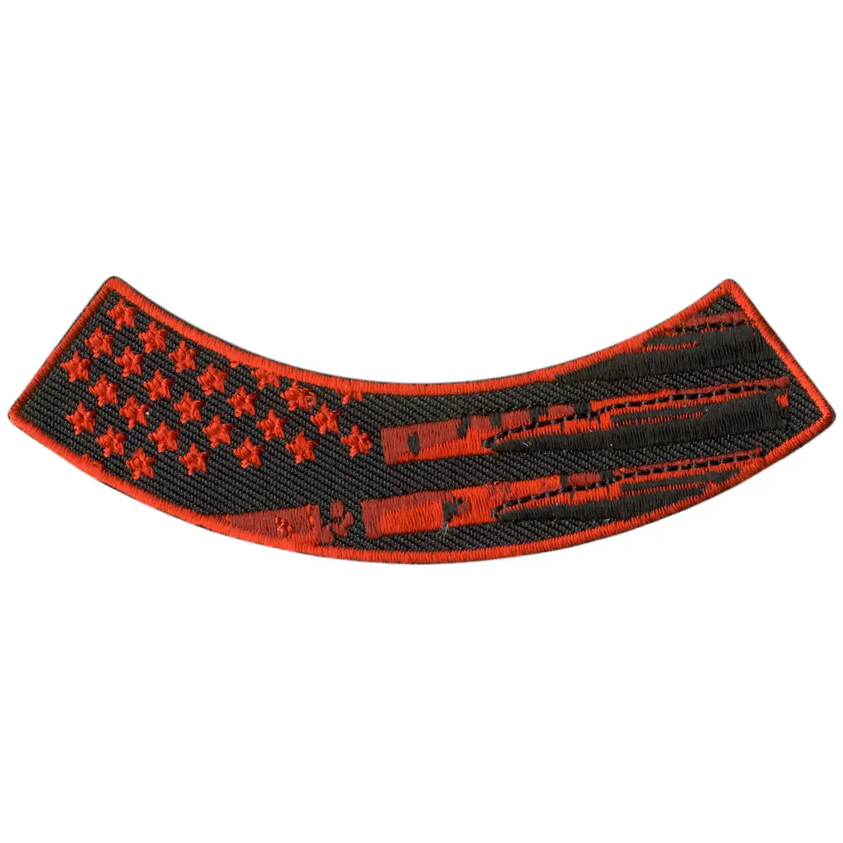 Flag Bullets 4” X 1” Bottom Rocker Patch 1