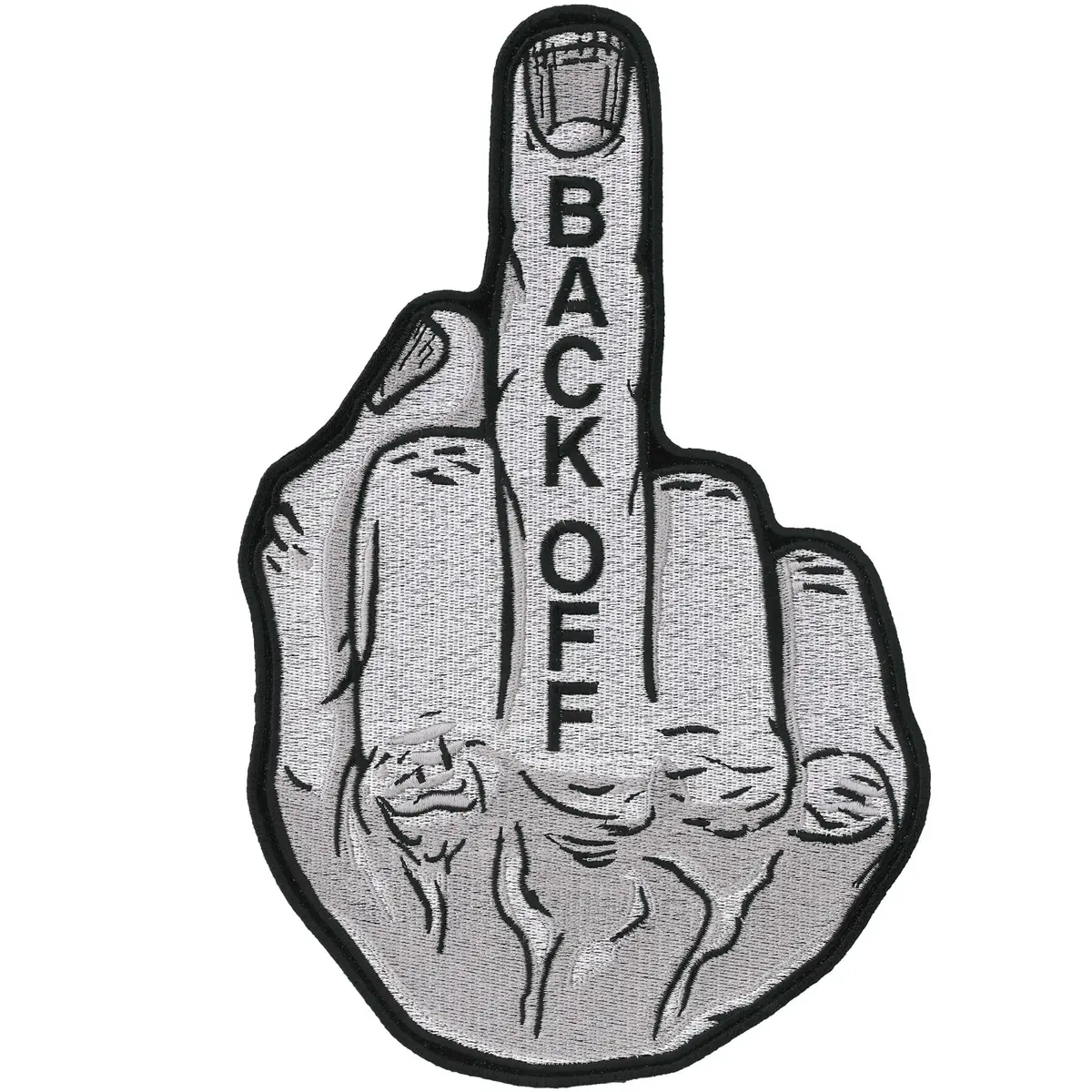 Back Off Middle Finger 10" Patch 1