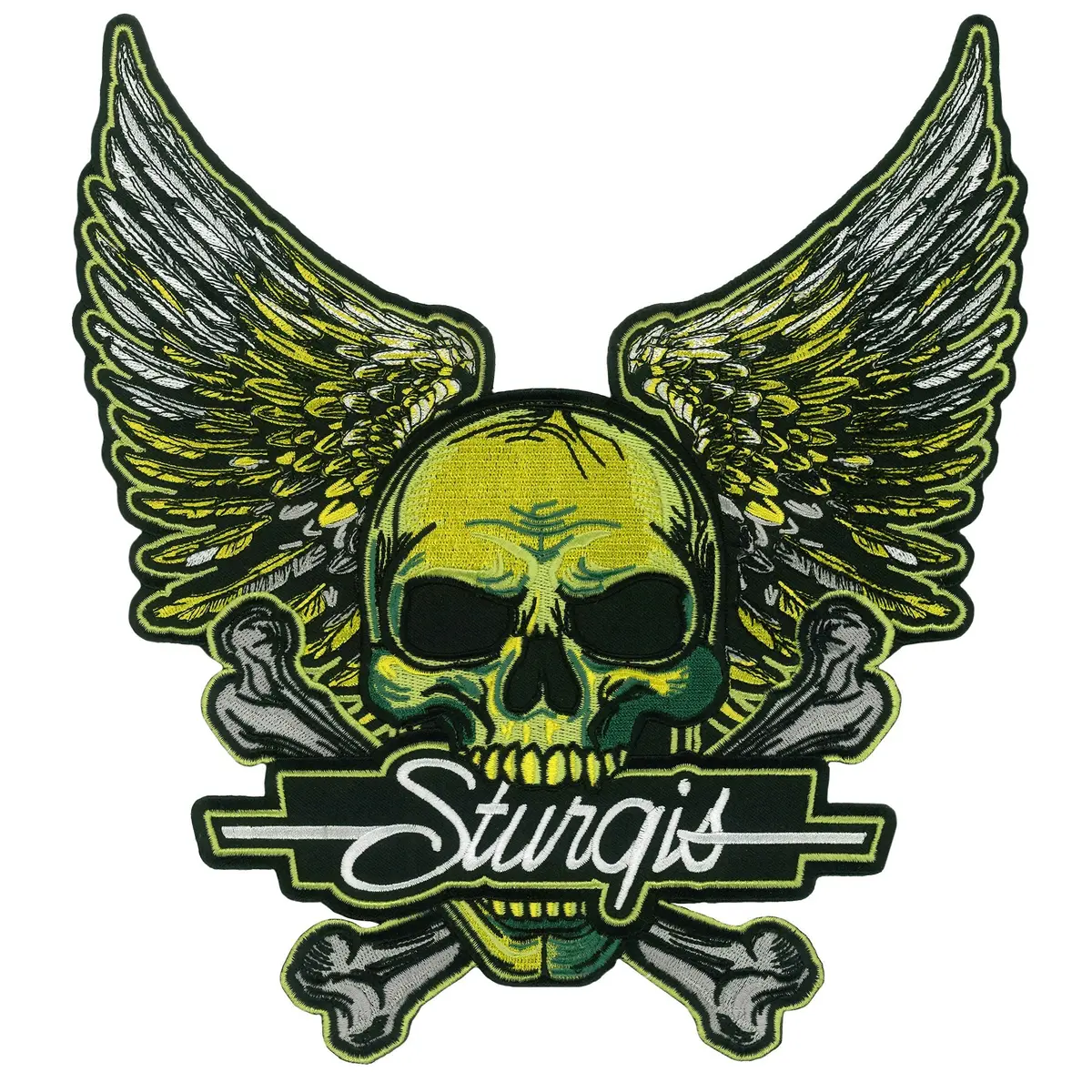 Sturgis Skull Bird 10" Patch Ppq2739 1