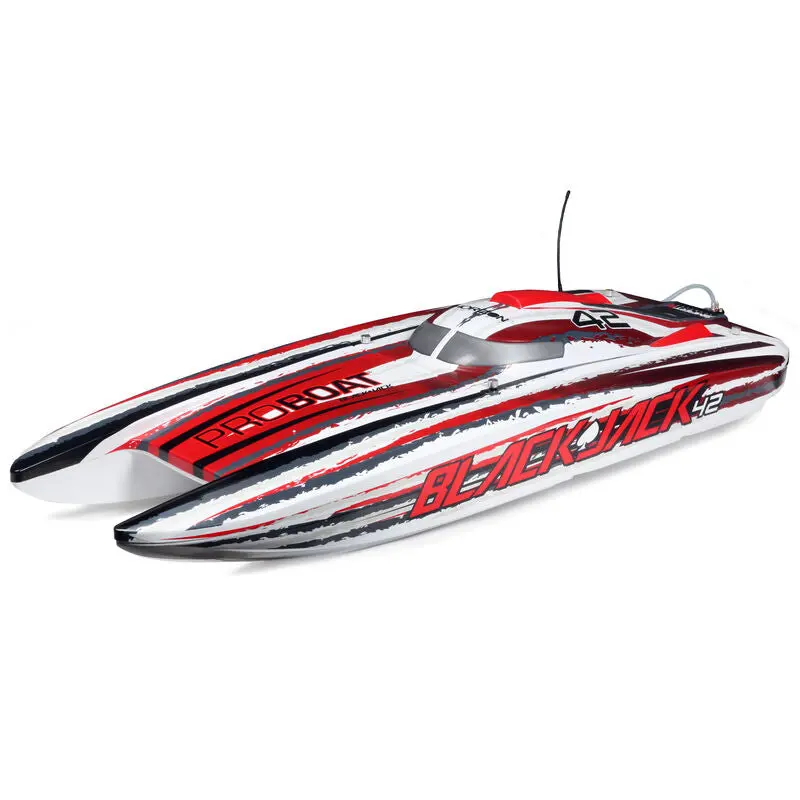 Blackjack 42" 8S Brushless Catamaran Rtr, White/Red 1