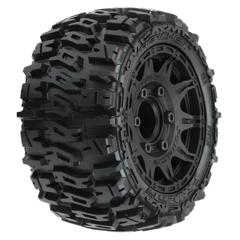 1/10 Trencher Lp F/R 2.8" Mt Tires Mounted 12Mm/14Mm Black Raid (2) 1