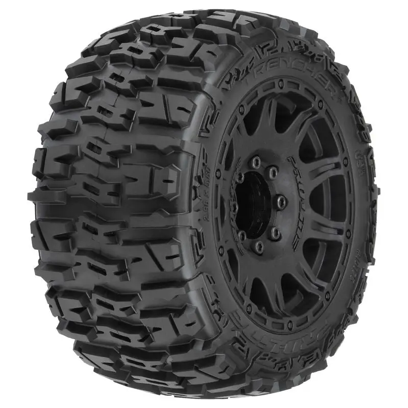1/8 Trencher Lp F/R 3.8" Mt Tires Mounted 17Mm Black Raid (2) 1