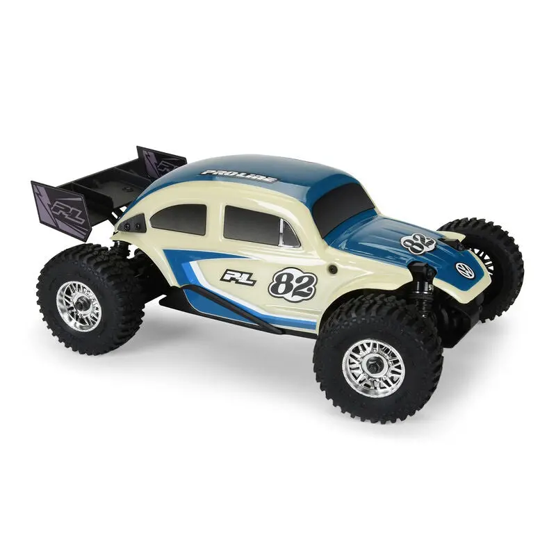 Class 1 Vw Bug Race Body Conversion Kit And Flat Iron M/T Tires Mounted 7Mm Black Diablo (4) For Arrma Typhon Grom 2