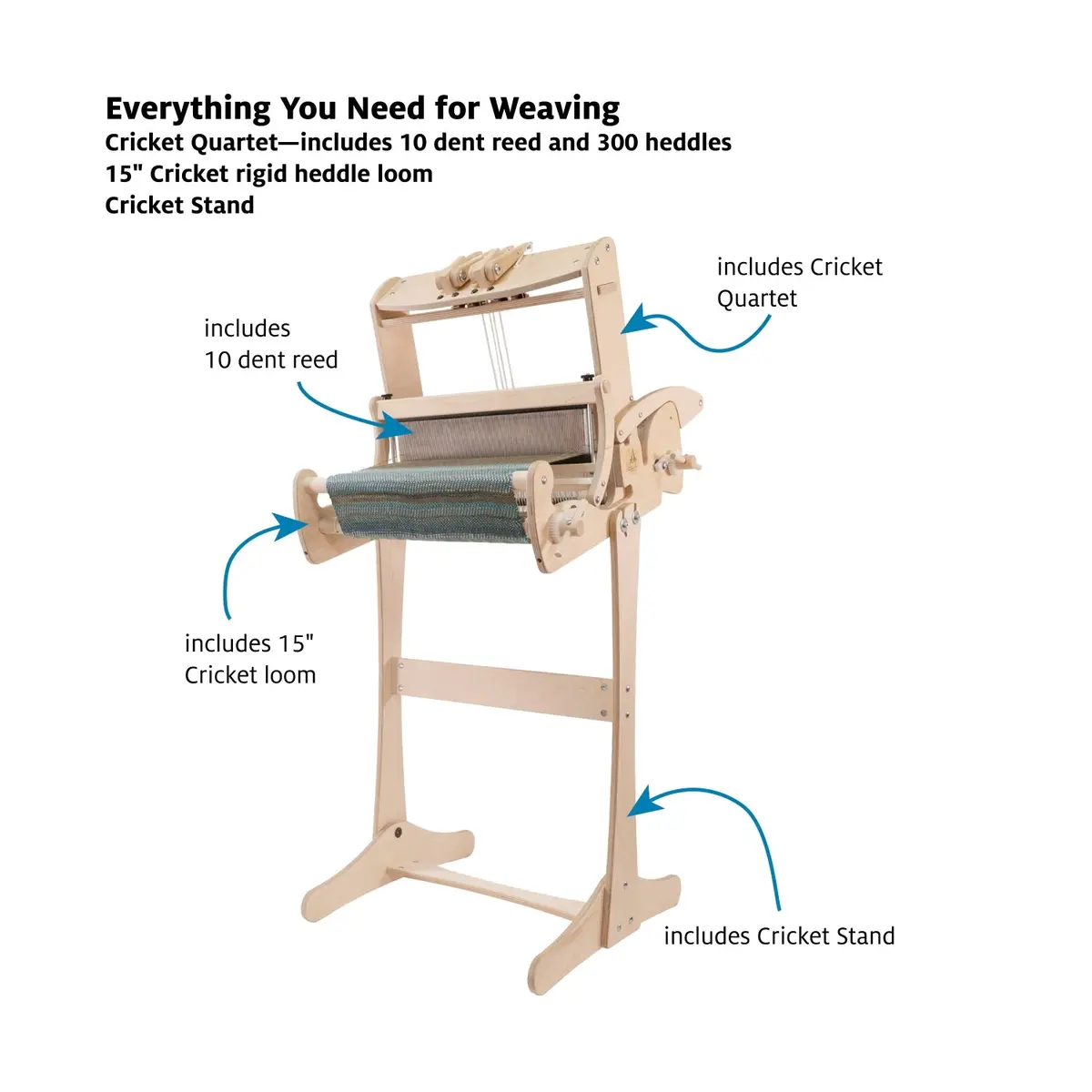 Start 4 Shaft Weaving On Cricket Quartet Bundle 1