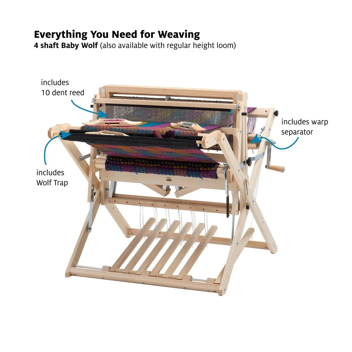 Start 4 Shaft Weaving On Baby Wolf Height Extender Bundle 1