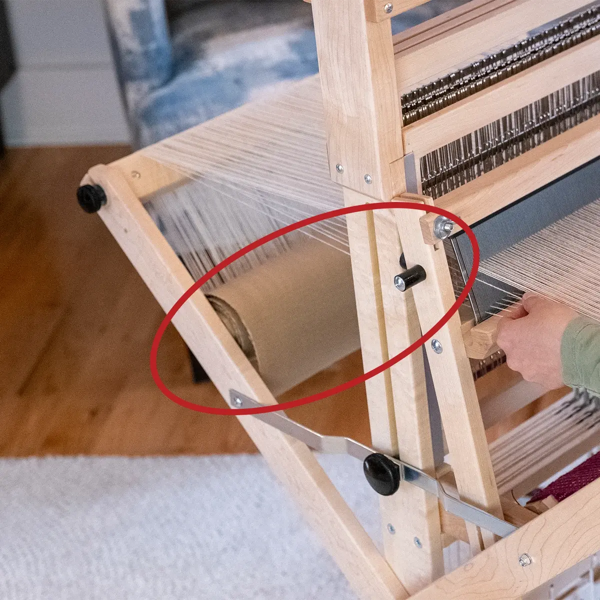 Cardboard Warp Separator For Wolf Pup Looms 1