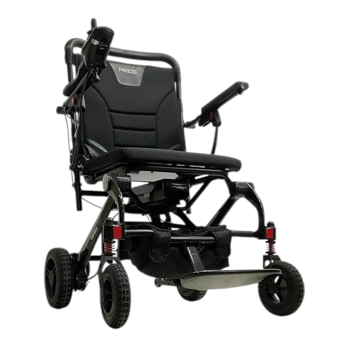 Pride Mobility Jazzy Carbon Folding Power Chair | 40 Lbs Carbon-Fiber Frame | Front Wheel Suspension 1