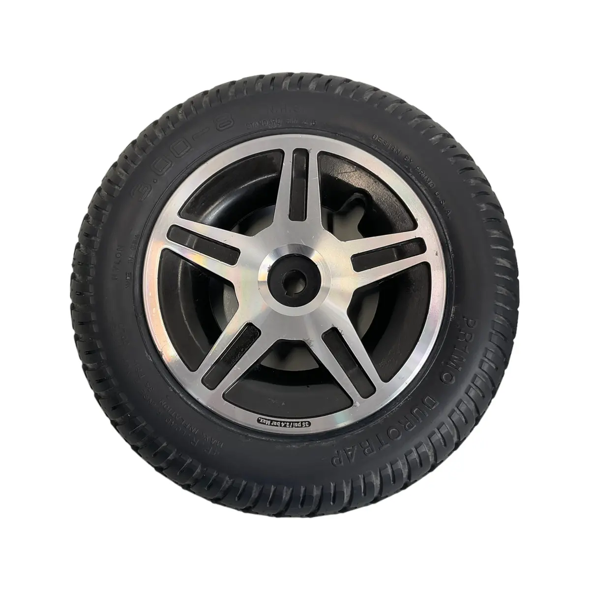 Solid/Flat-Free Drive Wheel For Pride Mobility Jazzy 600, Jazzy 600 Xl, Jazzy Select Hd, Jazzy Elite 14, And Jazzy Elite Hd Power Chairs | Primo Whlasmb2187 1