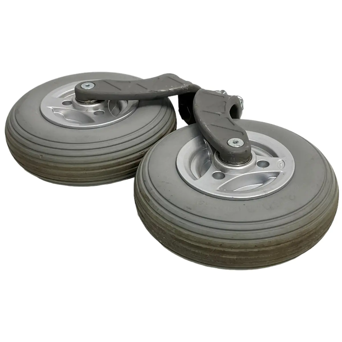 Rear Caster Wheel Assembly For Permobil C300, C350, K300, K450 Mx Power Chairs | Solid Flat-Free Tires 1