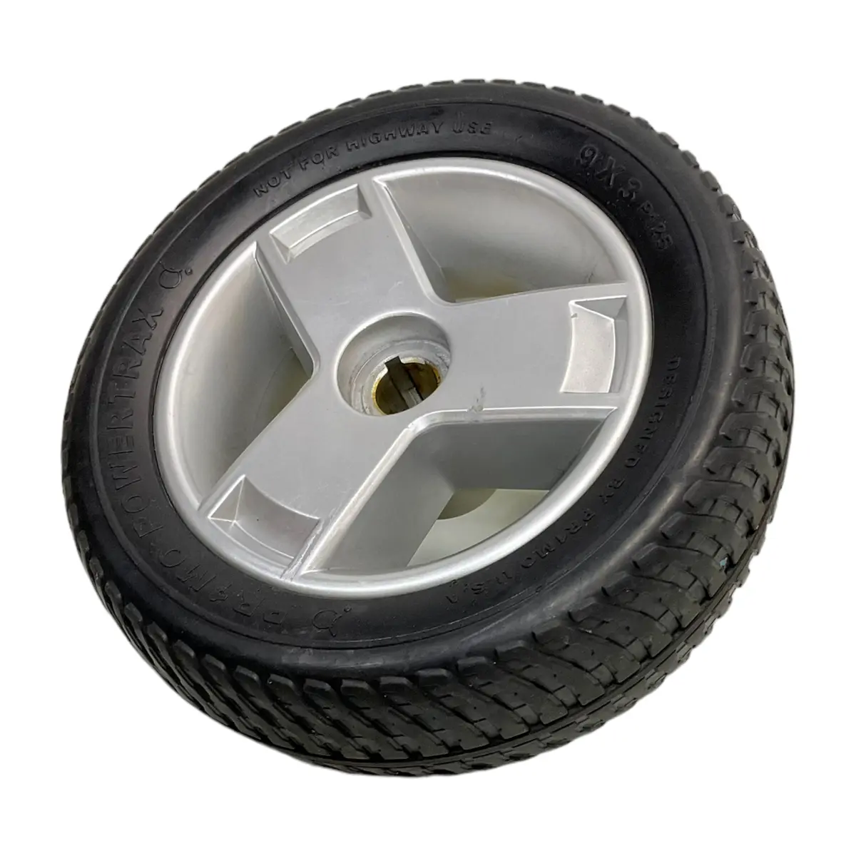 Flat-Free Drive Wheel Assembly For Pride Mobility Go-Chair, Go-Chair Med, & Kozmo Power Chairs | 9 X 3 Inches | Pr1mo Powertrax 1