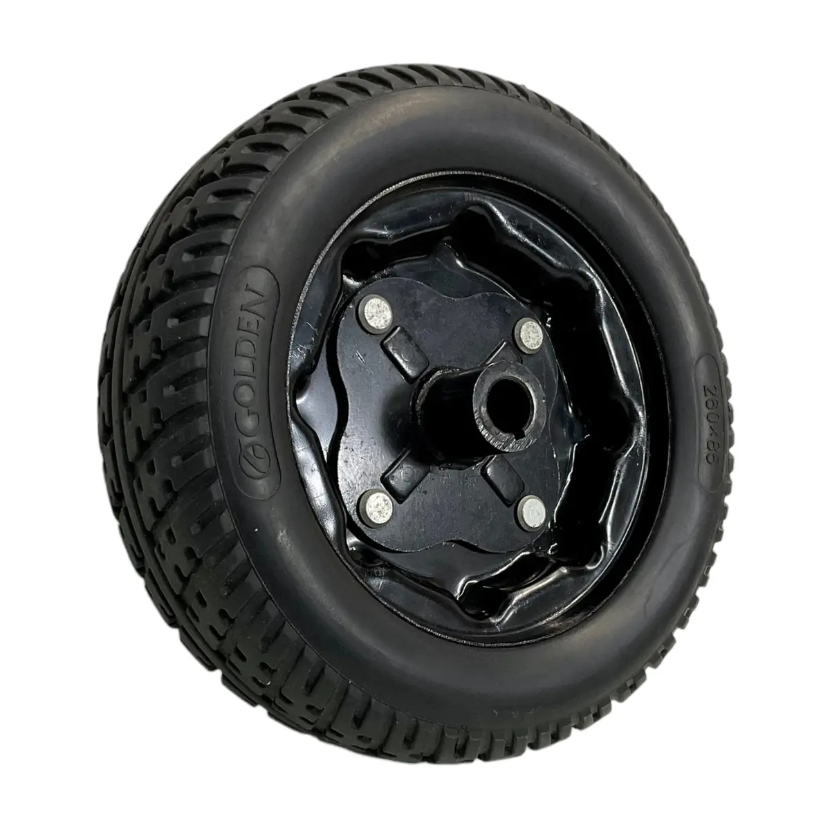 Drive Wheel Assembly For Golden Alante Sport, Literider Envy, & Literider Envy Ptc Power Chairs | 9 X 3 Inches | Flat-Free Foam Filled 1