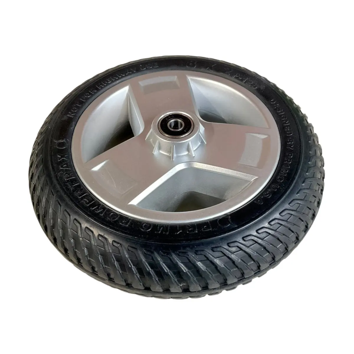 Flat-Free Front Wheel Assembly For Pride Go-Go Elite Traveller Plus 3-Wheel, Go-Go Ultra X, Go-Go Lx, Go-Go Endurance Li Scooters | Pr1mo Powertrax 8 X 2 Inch 1