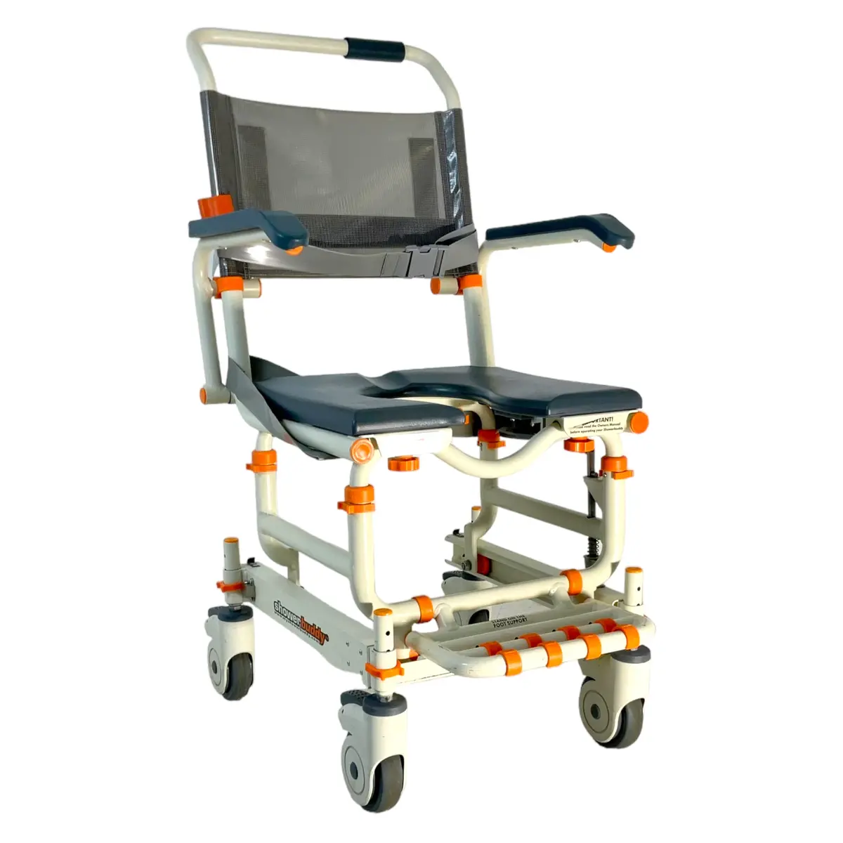 Showerbuddy Sb1 Roll-In Shower Chair With Commode | 18 X 16 Inch Seat | 350 Lbs Weight Capacity 1