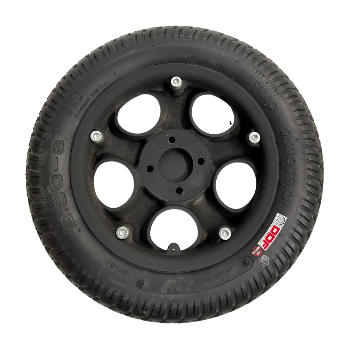 Flat-Free Drive Wheel Assembly For Quickie Pulse 5, Pulse 6, Zippie Zm-310 Power Chairs | Pr1mo Durotrap 3