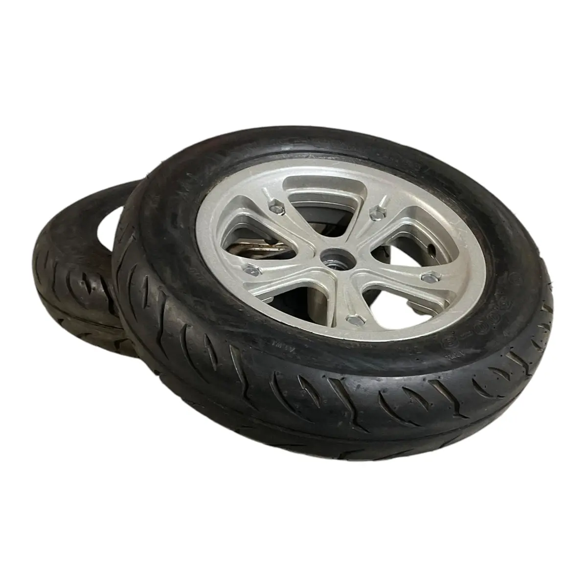 Set Of Drive Wheels For Drive Medical Trident Hd Power Chair | 14" X 3" | Flat-Free Assembly 1