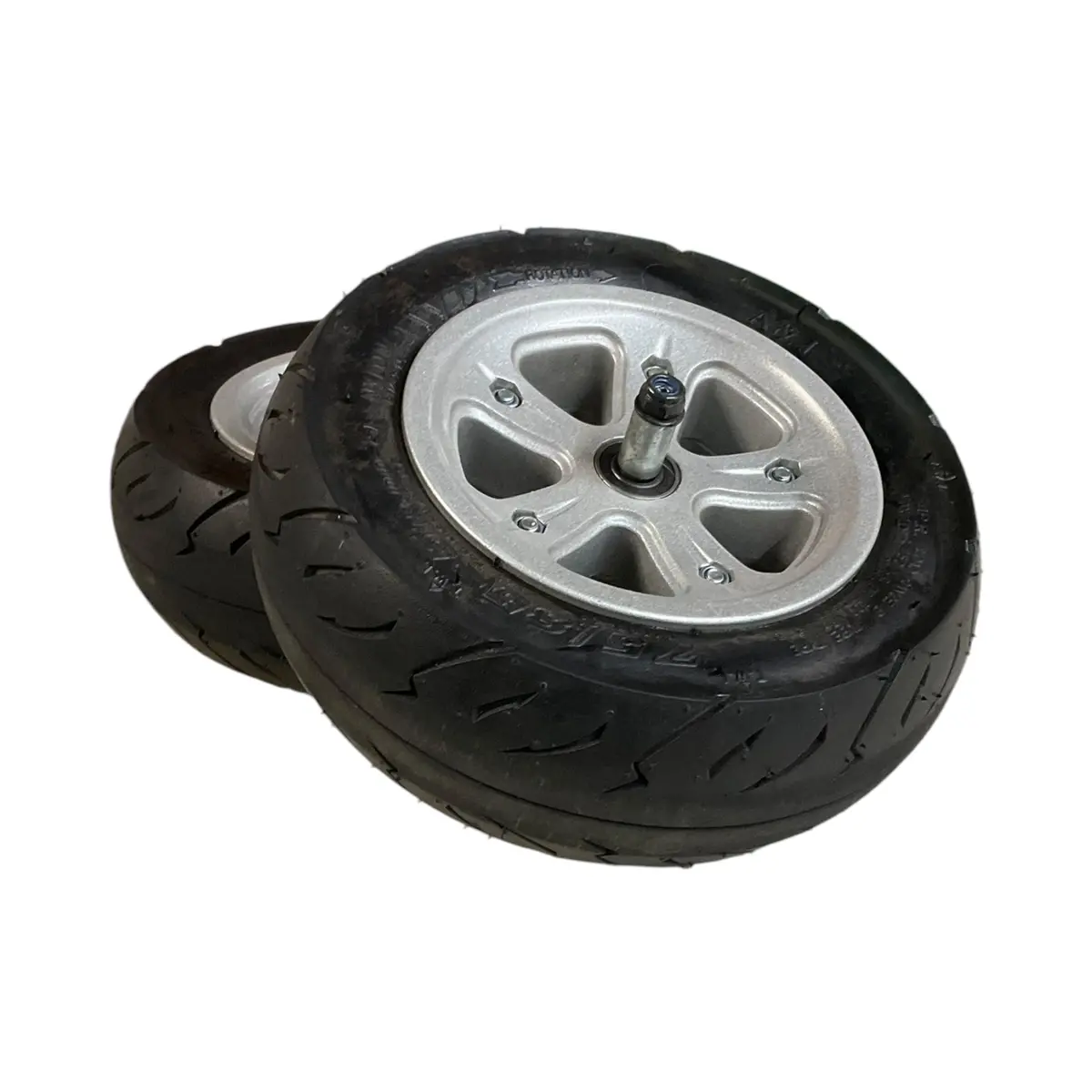Set Of Rear Caster Wheels For Drive Medical Trident Hd Power Chairs | 10" X 3" | Solid/Flat-Free 1