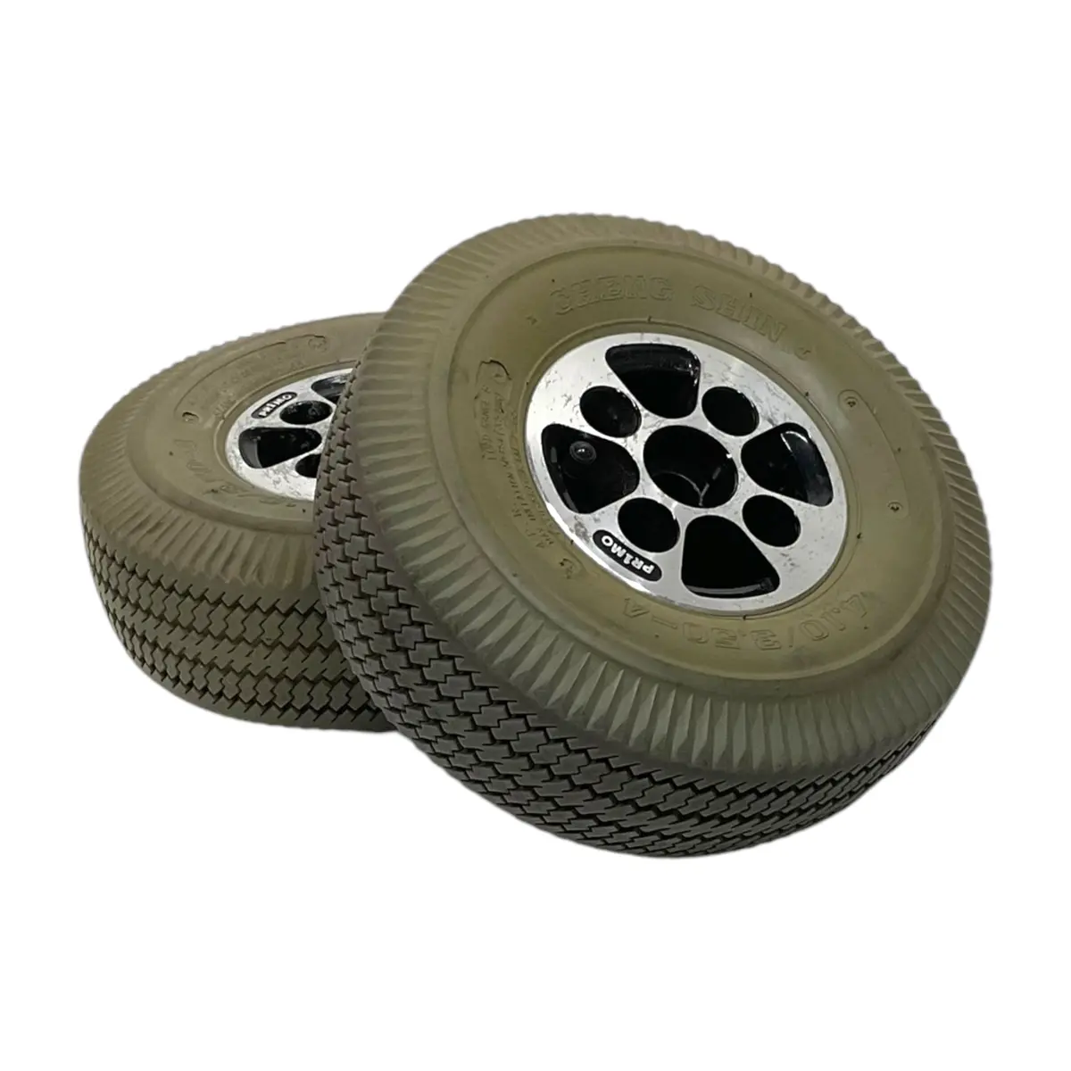 Set Of Drive Wheels For Hoveround Teknique Xhd & Teknique Fwd Power Chairs | 10" X 3" | Pneumatic Air-Filled Tires 1