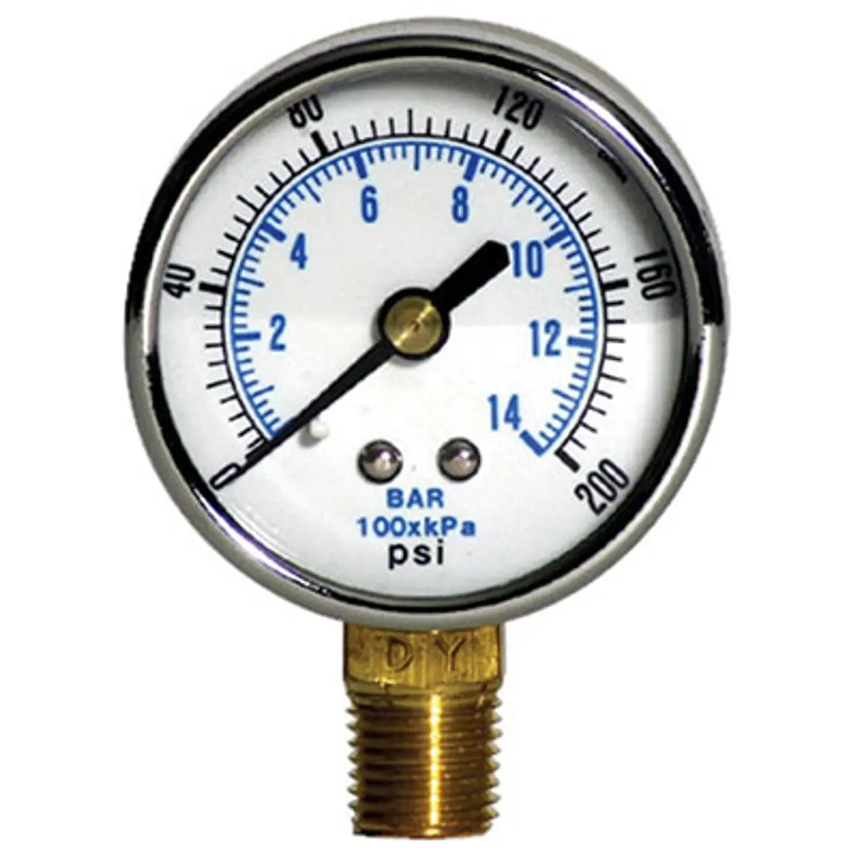 Pirate Brand - Bullard®, Free Air Pump Pressure Gauge 0-200 Psi 1