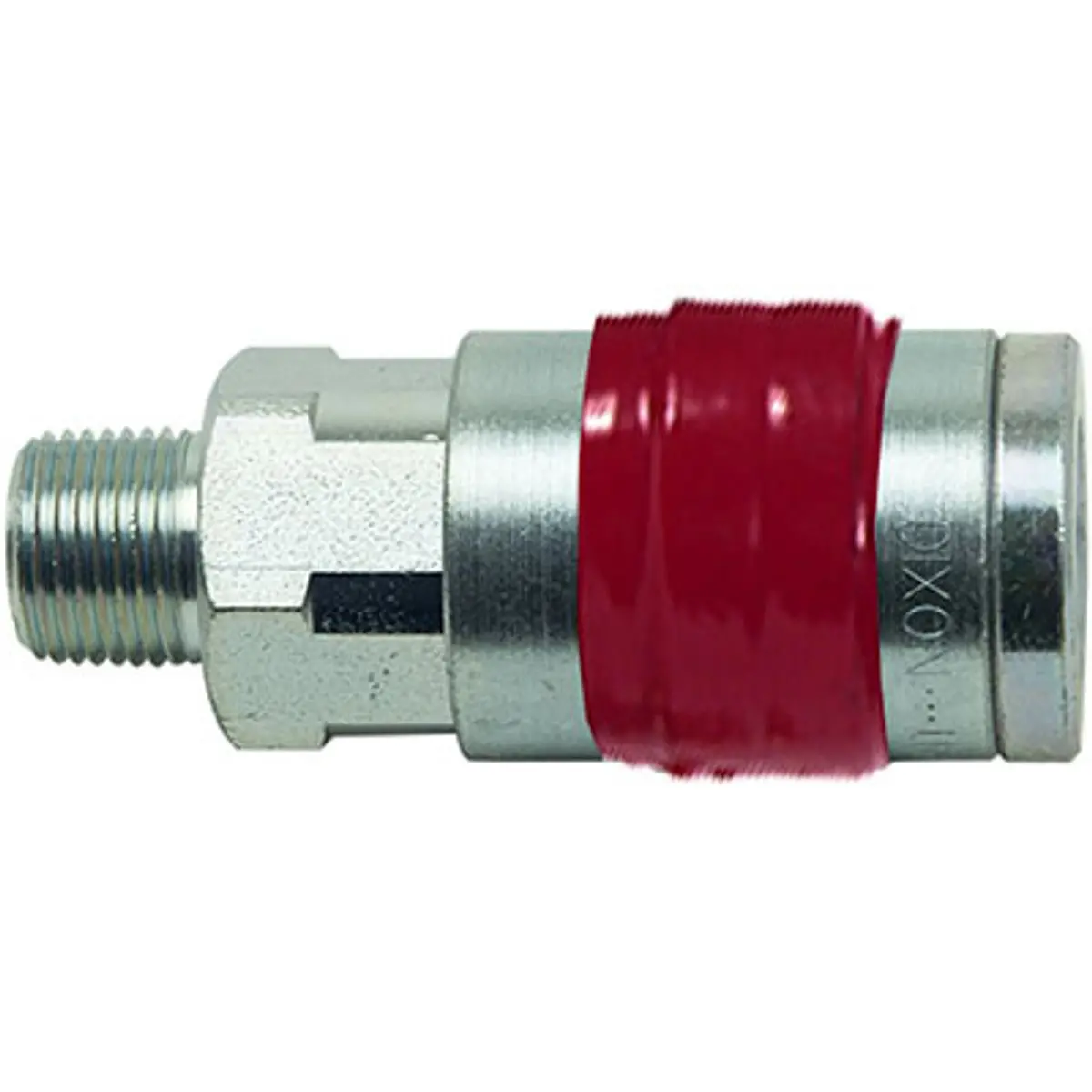 Pirate Brand - Bullard®, Free Air Pump Quick-Disconnect Coupler, 1/2" Industrial Interchange, 3/8" Npt Thread, Shut-Off (Red Band) 1