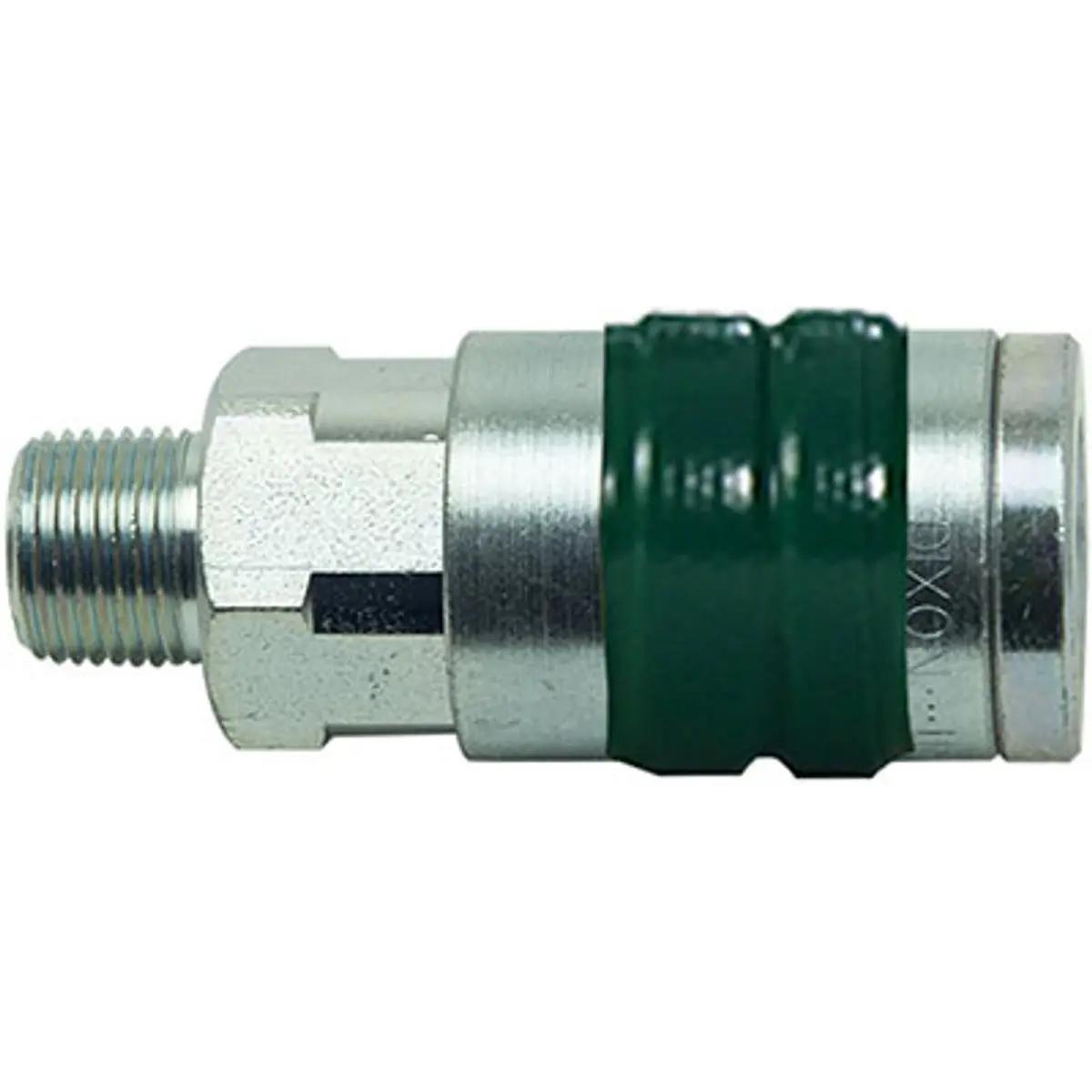 Pirate Brand - Bullard®, Free Air Pump Quick-Disconnect Coupler, 1/2" Industrial Interchange, 3/8" Npt Thread, Flow-Through (Green Band) 1