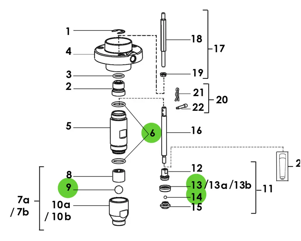 Sames® Kremlin® 144-855-799 Servicing Kit For 10C18® 1