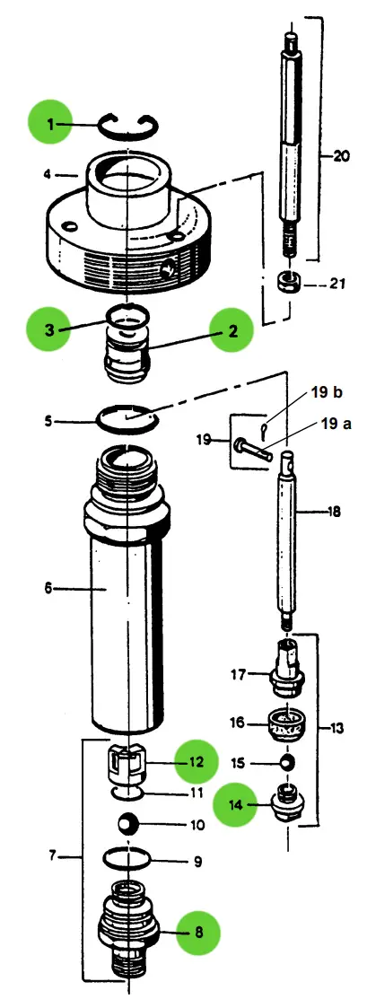 Sames® Kremlin® 144-850-191 Hydraulic Service Kit For 10-14 Airmix® Paint Pump 1