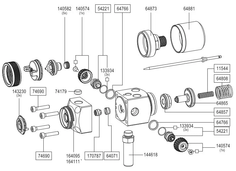 Satajet 1000 A Rp Nozzle Extensions 2