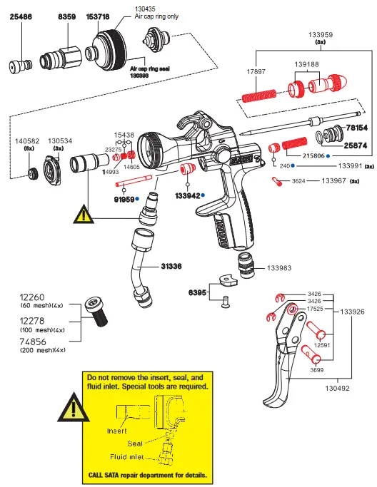 Satajet 1000 K Slit Nozzle Spray Gun 2