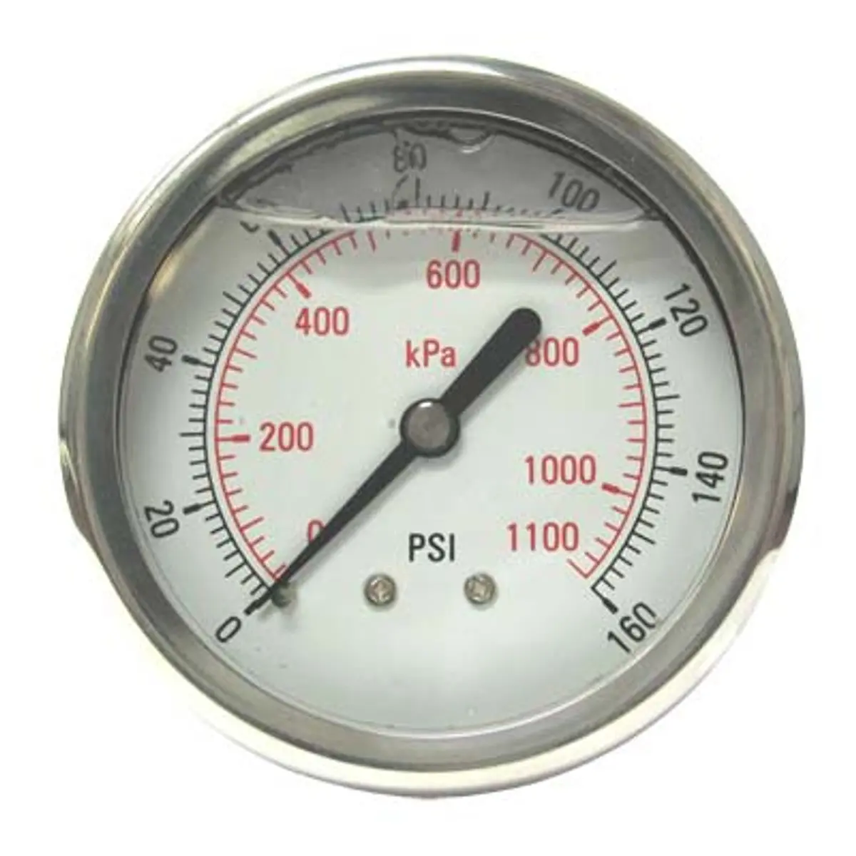 Pirate Brand - Key Houston Style, Press Gauge, 0-160 Psi Back Mnt 1