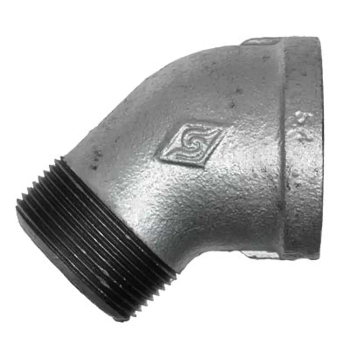 Pirate Brand - Schmidt Mfg Style, Elbow, Street, 45°, Galvanized, 1-1/2" 1