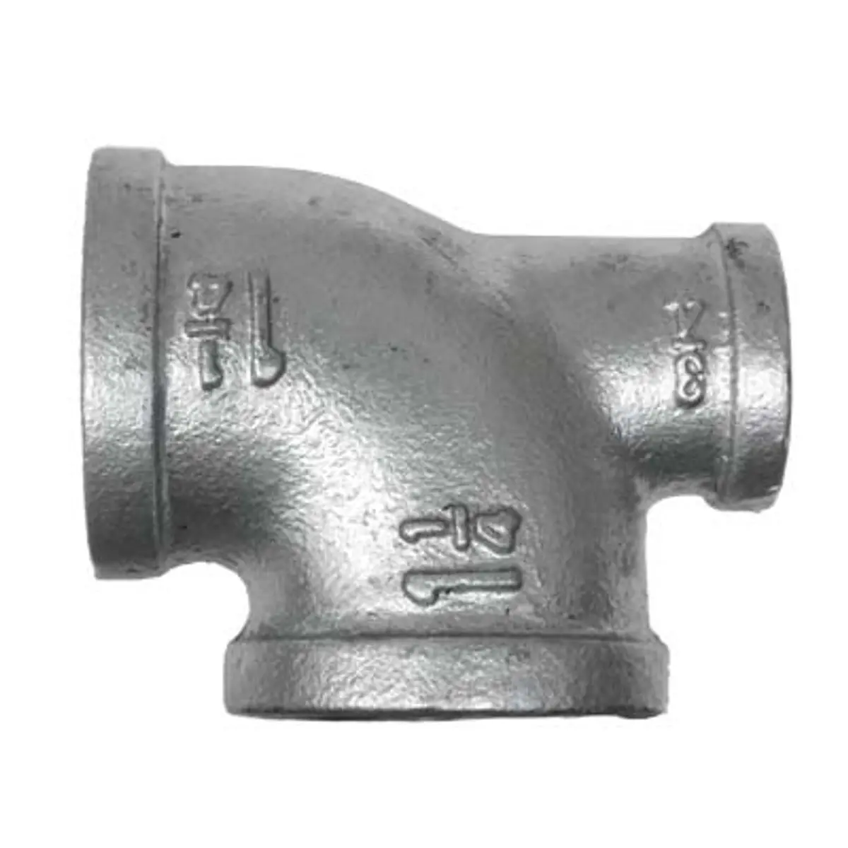 Pirate Brand - Schmidt Mfg Style, Tee, 90°, Galvanized, 1-1/4" X 3/4" X 1-1/4" 1