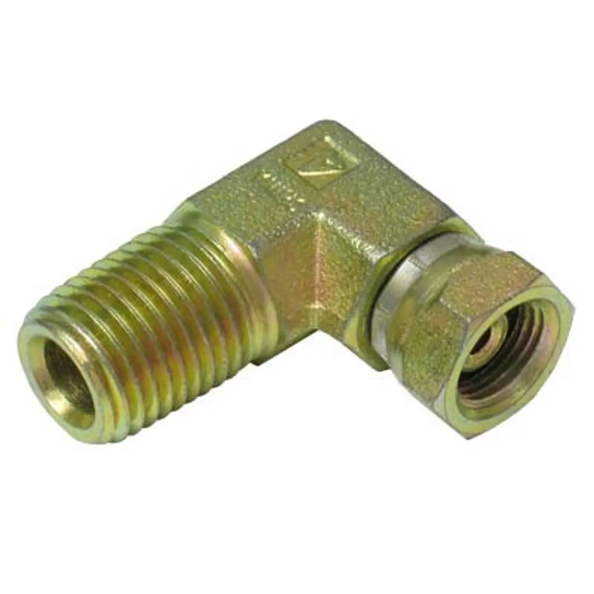 Pirate Brand - Schmidt Mfg Style, Swivel 90°, 1/4" Mnpt X 1/8" F 1